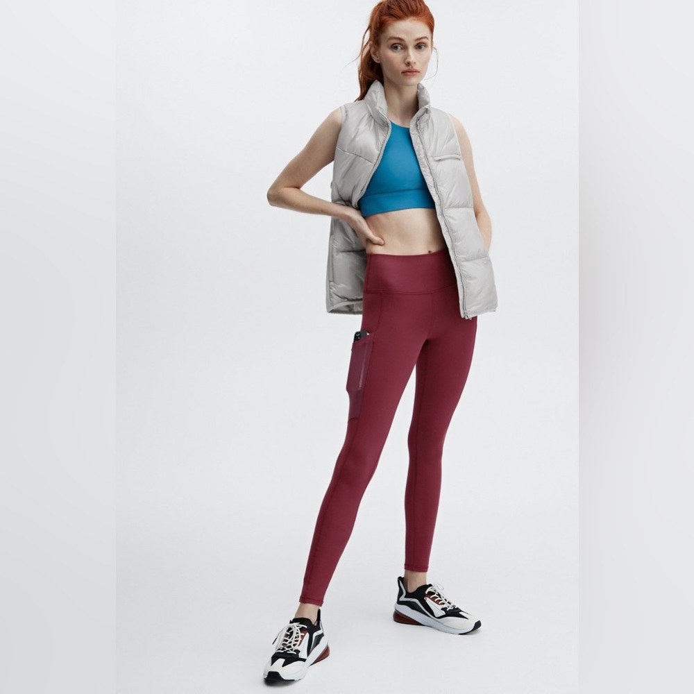 Fabletics Elliott Gray Packable Puffer Vest Size Small